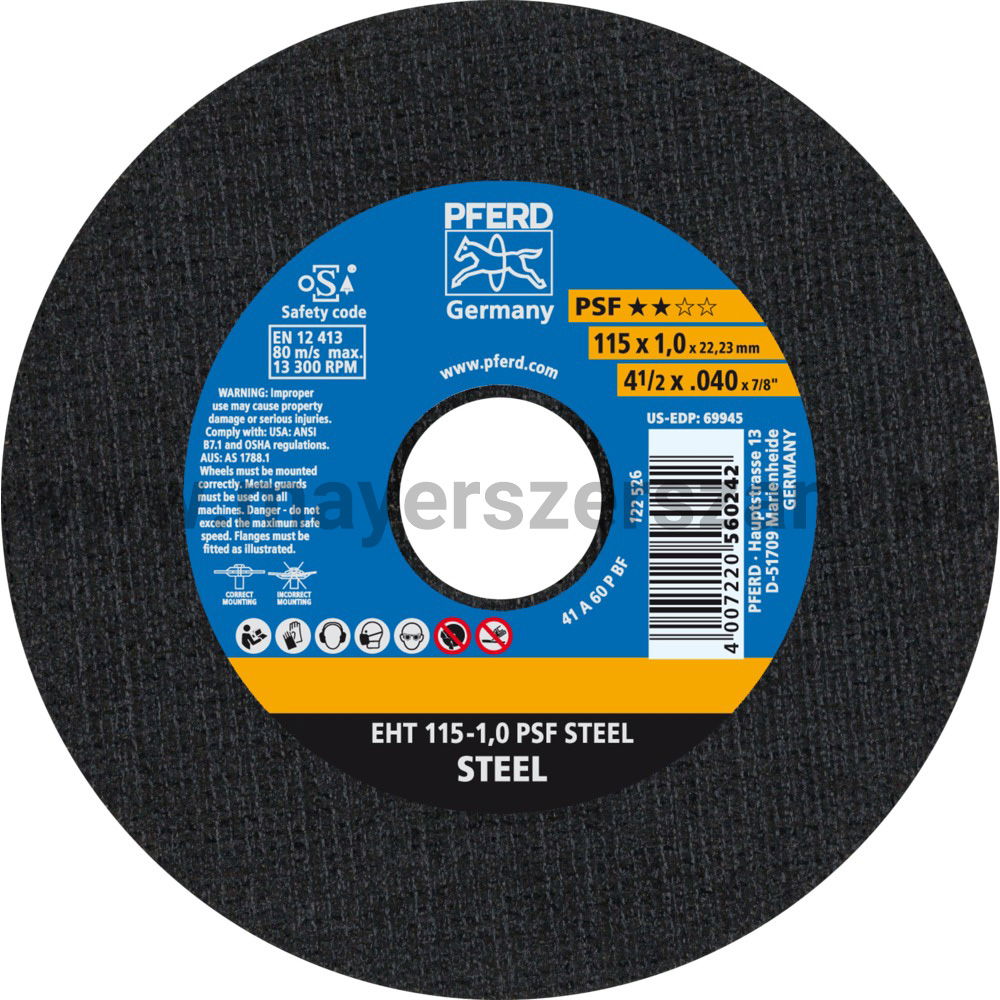 VÁGÓKORONG EHT 115-1,0 PSF STEEL termék fő termékképe