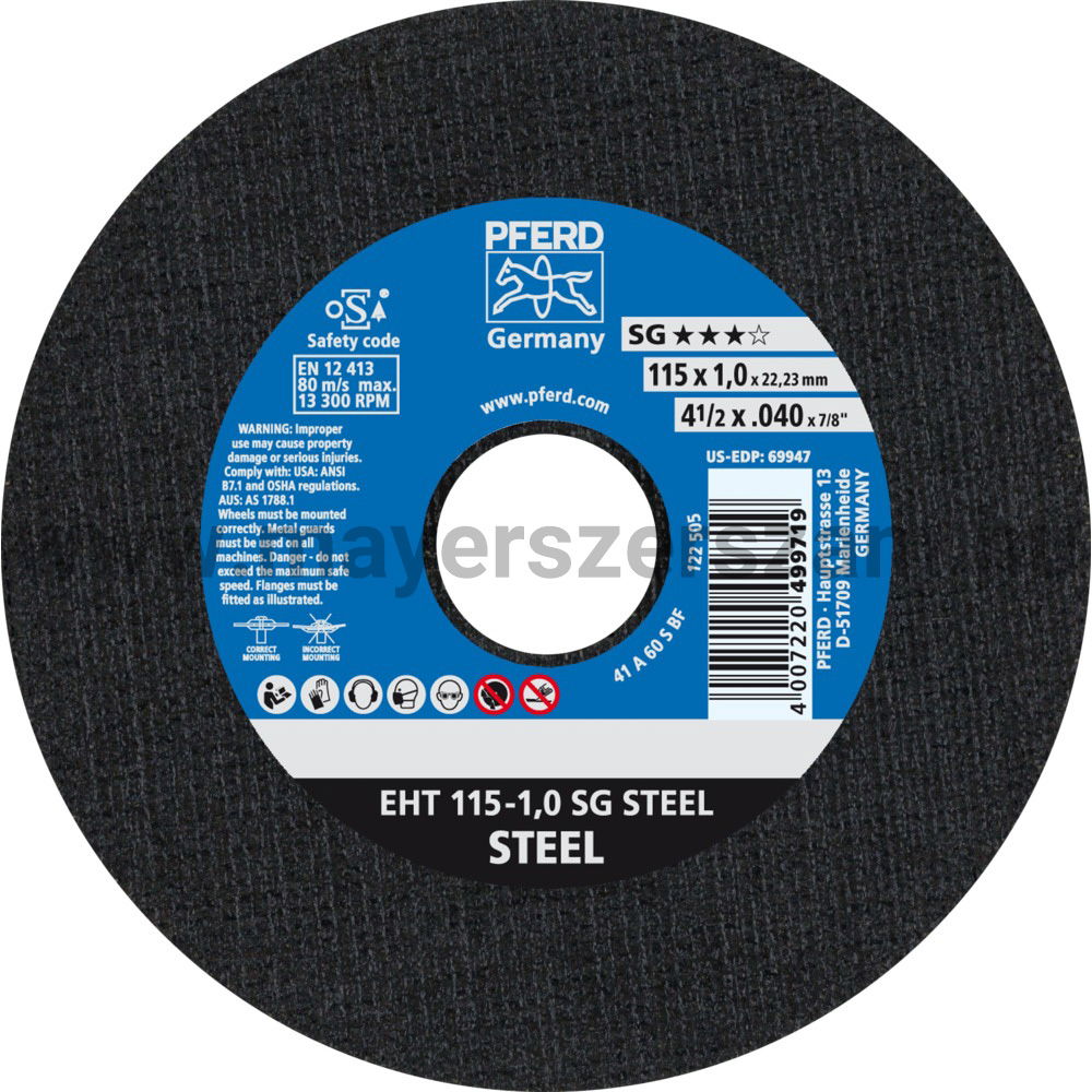 VÁGÓKORONG EHT 115-1,0 SG STEEL termék fő termékképe