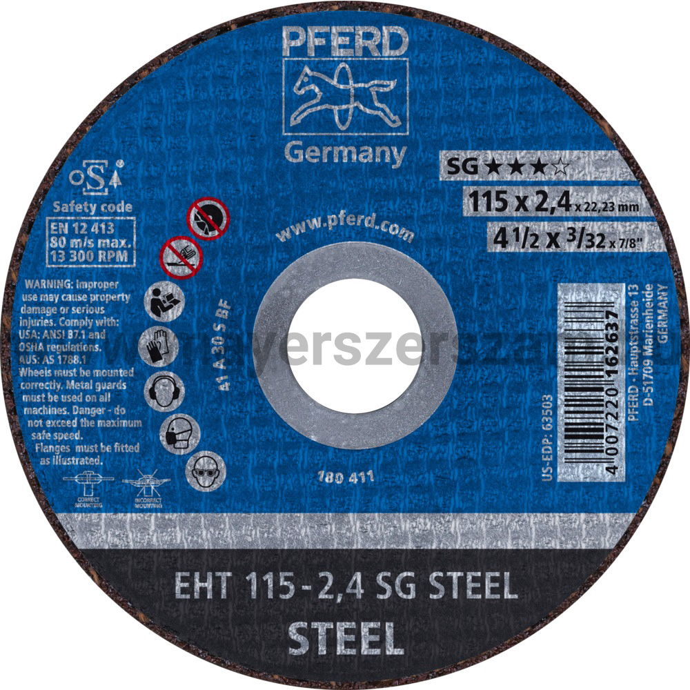VÁGÓKORONG EHT 115-2,4 SG STEEL termék fő termékképe