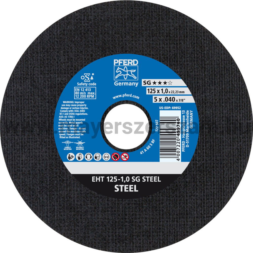 VÁGÓKORONG EHT 125-1,0 SG STEEL termék fő termékképe