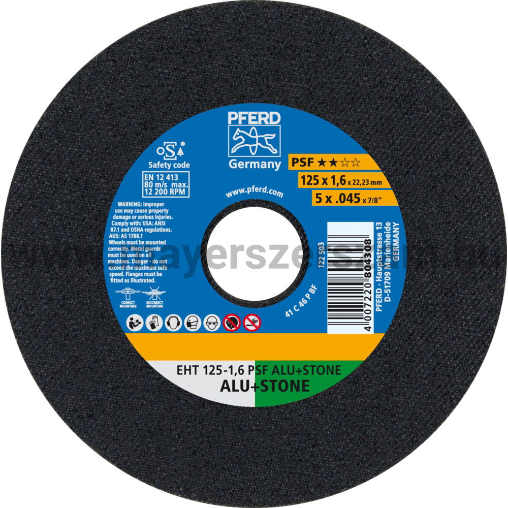 VÁGÓKORONG EHT 125-1,6 PSF ALU+STONE termék fő termékképe