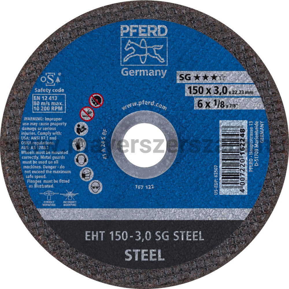 VÁGÓKORONG EHT 150-3,0 SG STEEL termék fő termékképe