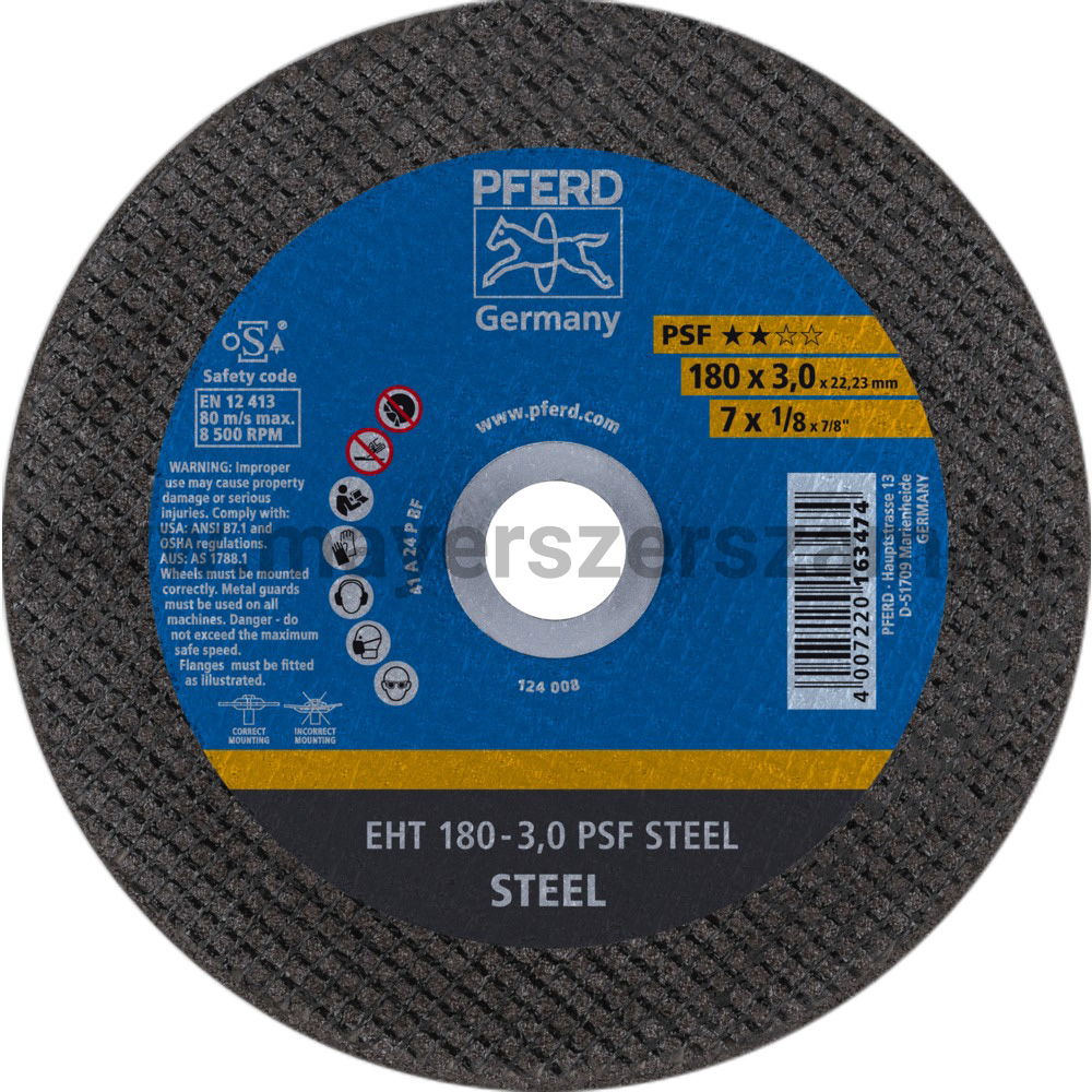 VÁGÓKORONG EHT 180-3,0 PSF STEEL termék fő termékképe