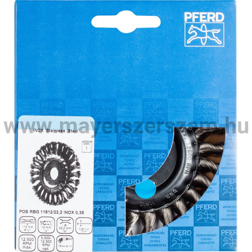 FONOTT KÖRKEFE POS RBG 11512/22,2 INOX 0,35 termék fő termékképe