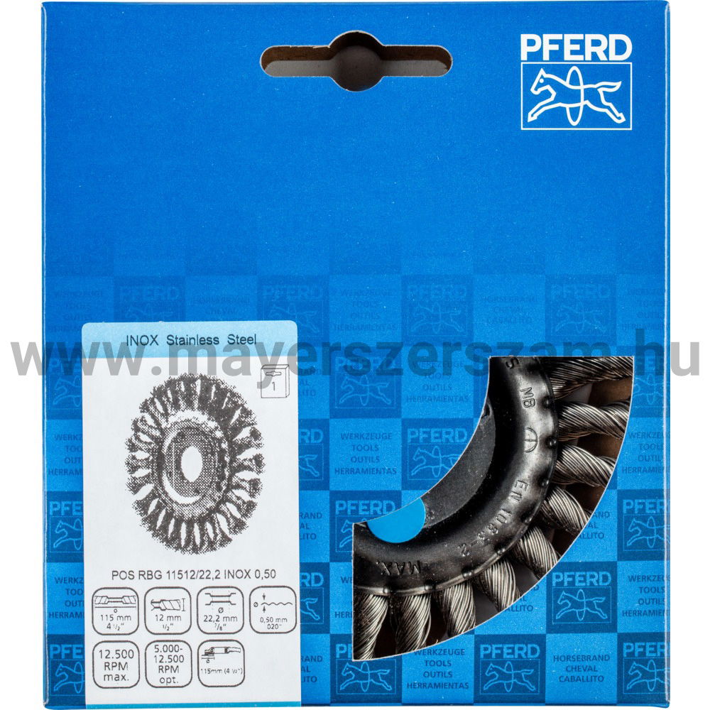 FONOTT KÖRKEFE POS RBG 11512/22,2 INOX 0,50 termék fő termékképe