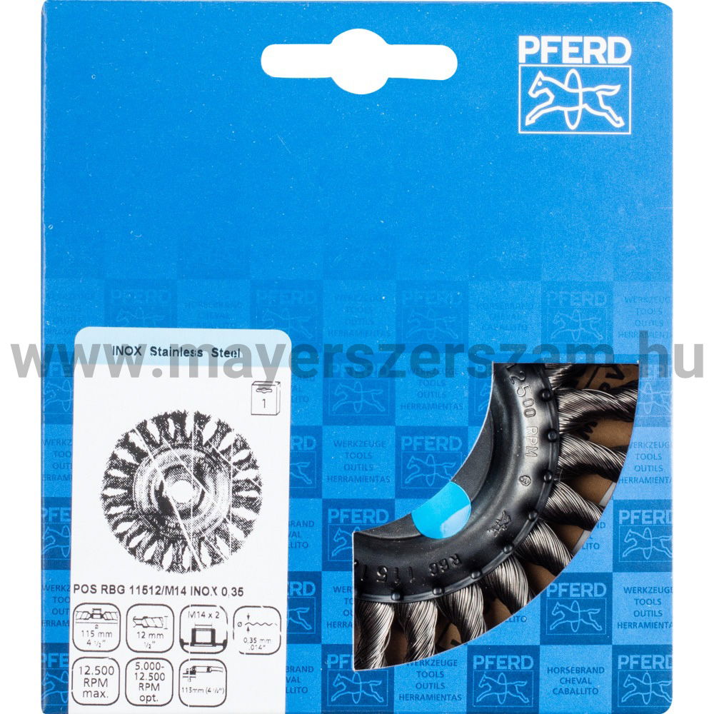 FONOTT KÖRKEFE POS RBG 11512/M14 INOX 0,35 termék fő termékképe