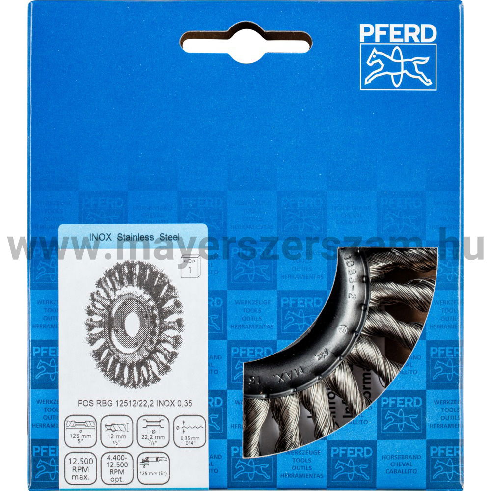 FONOTT KÖRKEFE POS RBG 12512/22,2 INOX 0,35 termék fő termékképe