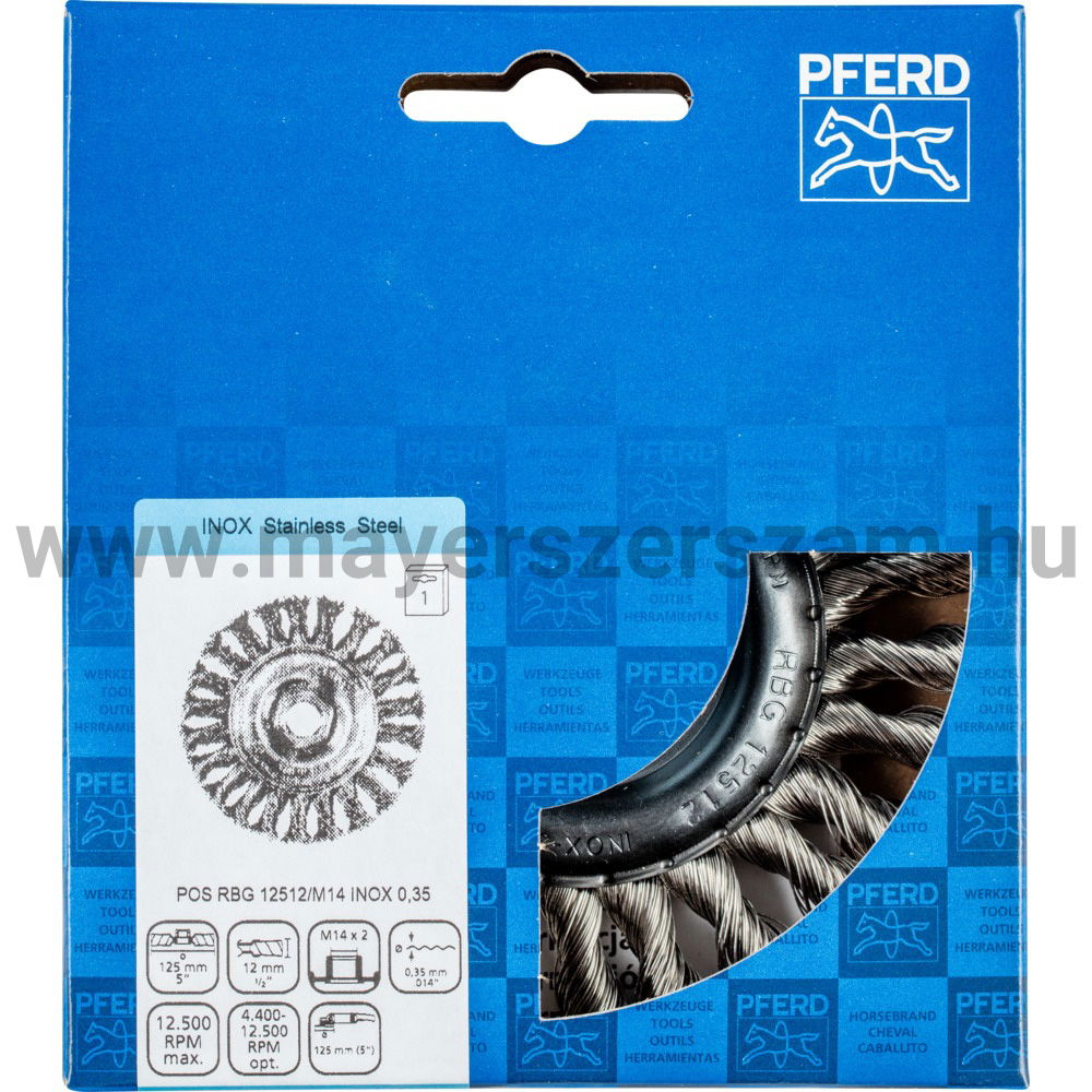 FONOTT KÖRKEFE POS RBG 12512/M14 INOX 0,35 termék fő termékképe