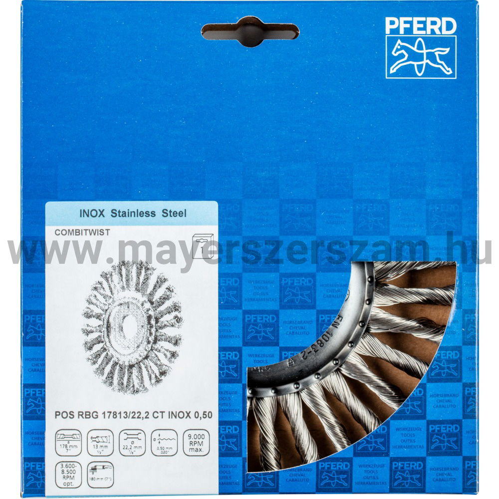 FONOTT KÖRKEFE POS RBG 17813/22,2 CT INOX 0,50 termék fő termékképe