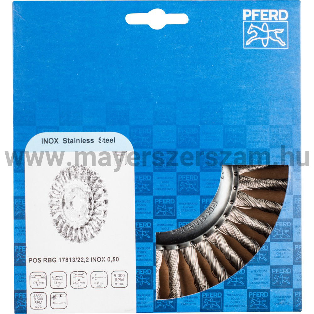 FONOTT KÖRKEFE POS RBG 17813/22,2 INOX 0,50 termék fő termékképe