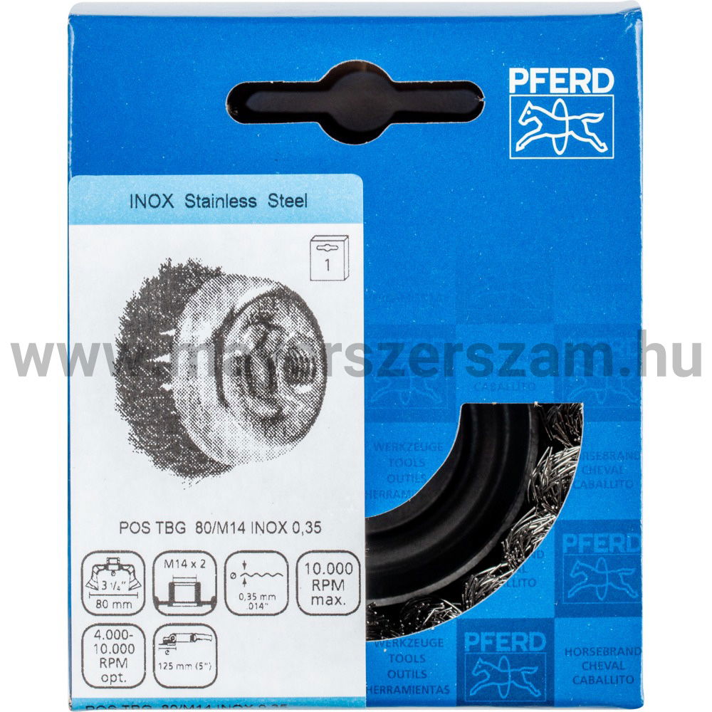 FONOTT FAZÉKKEFE POS TBG  80/M14 INOX 0,35 termék fő termékképe