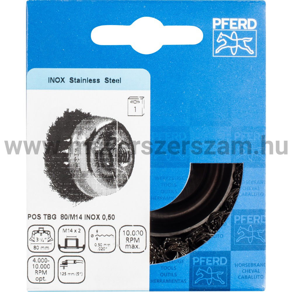 FONOTT FAZÉKKEFE POS TBG  80/M14 INOX 0,50 termék fő termékképe