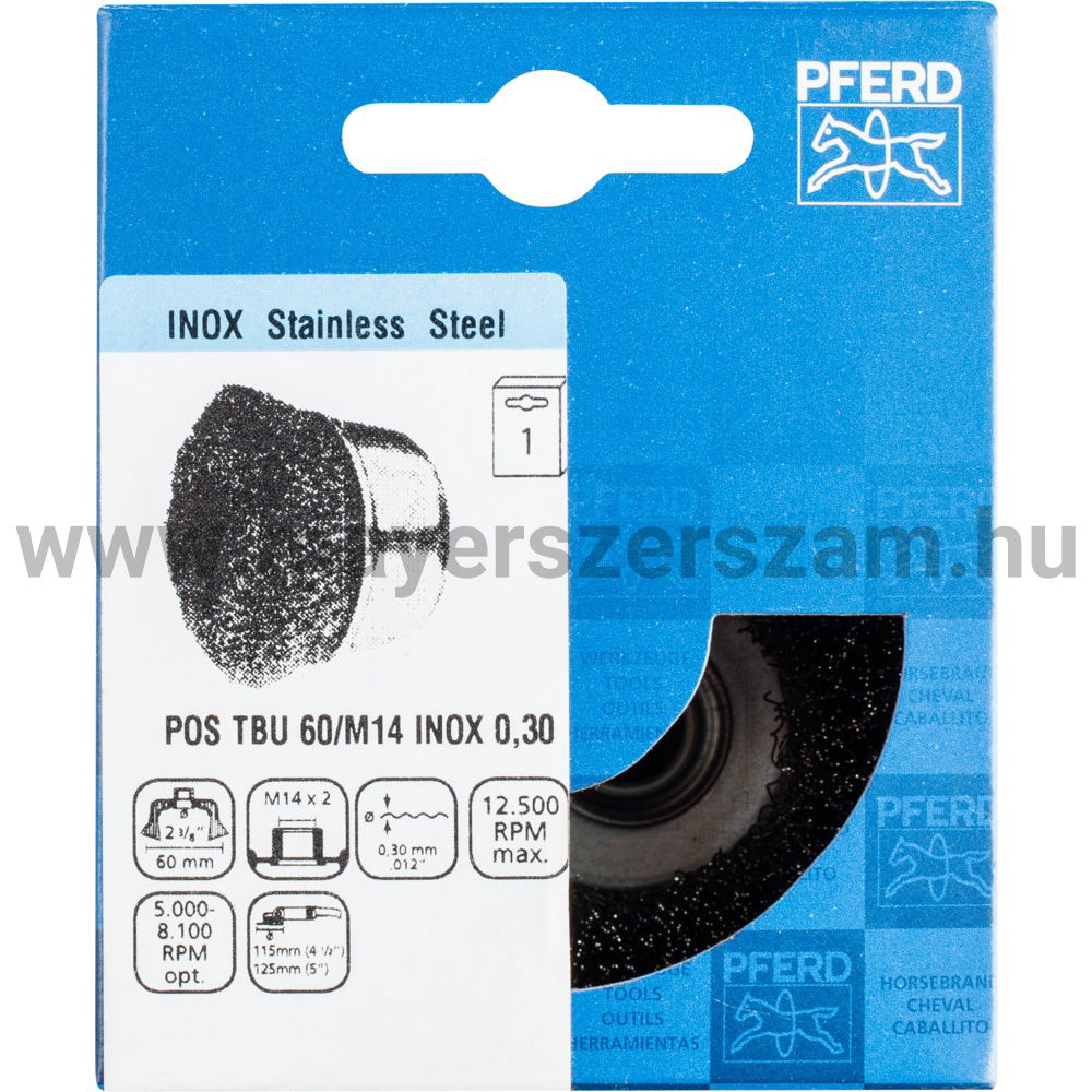 FONATLAN FAZÉKKEFE POS TBU 60/M14 INOX 0,30 termék fő termékképe