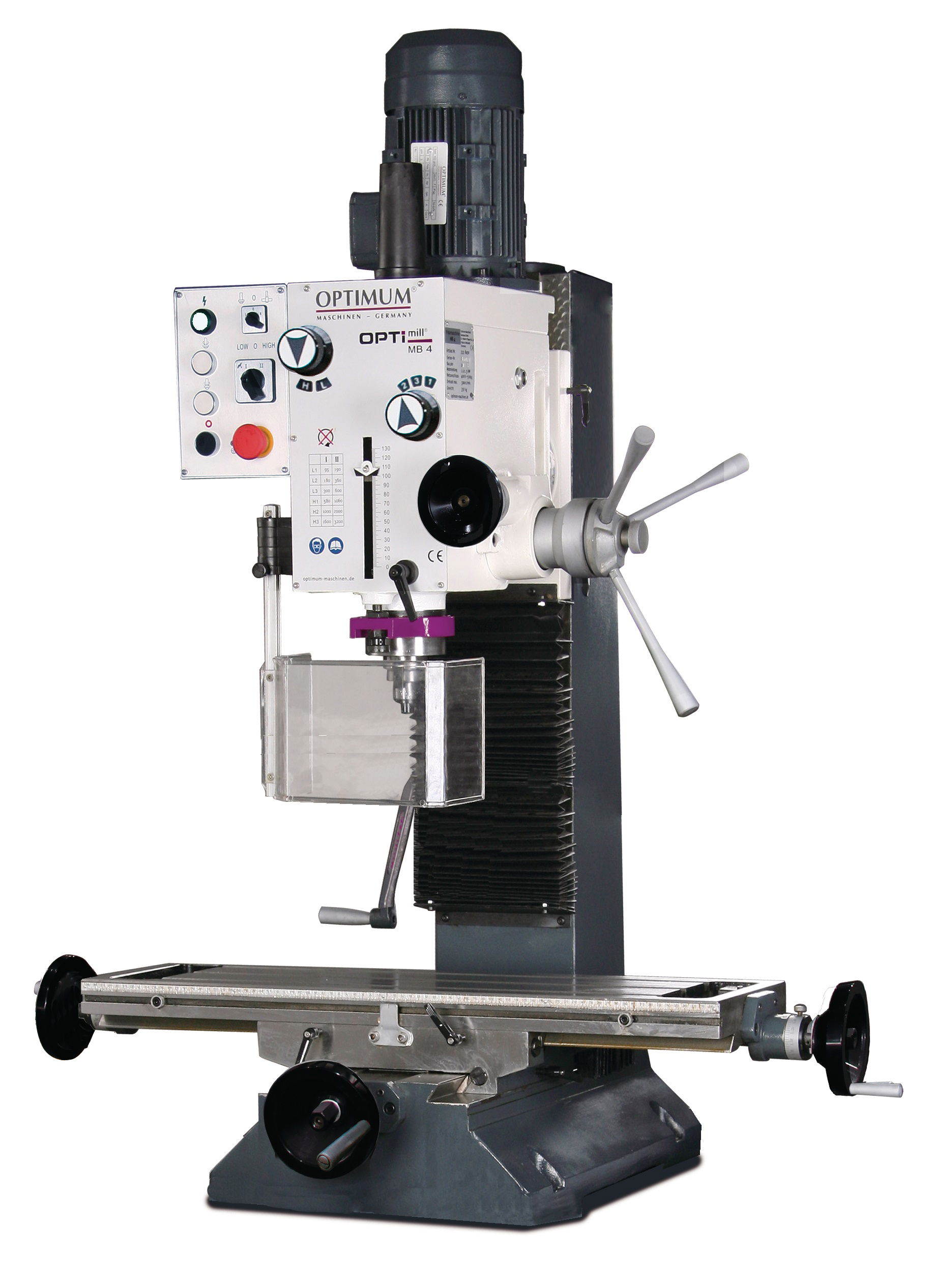 OPTIMUM Fúró-maró gép OPTIMUM MB4 (1,5kW, MK4, 240x800mm) termék fő termékképe