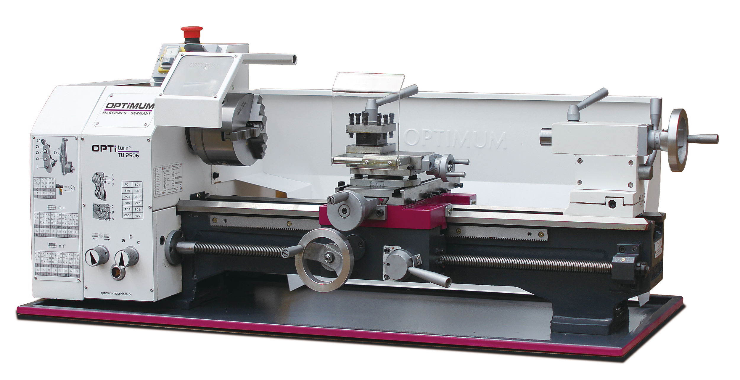 OPTIMUM Esztergagép OPTI TU2506 (átm240x550mm, 125-2000 f/p,  750W/400V) termék fő termékképe