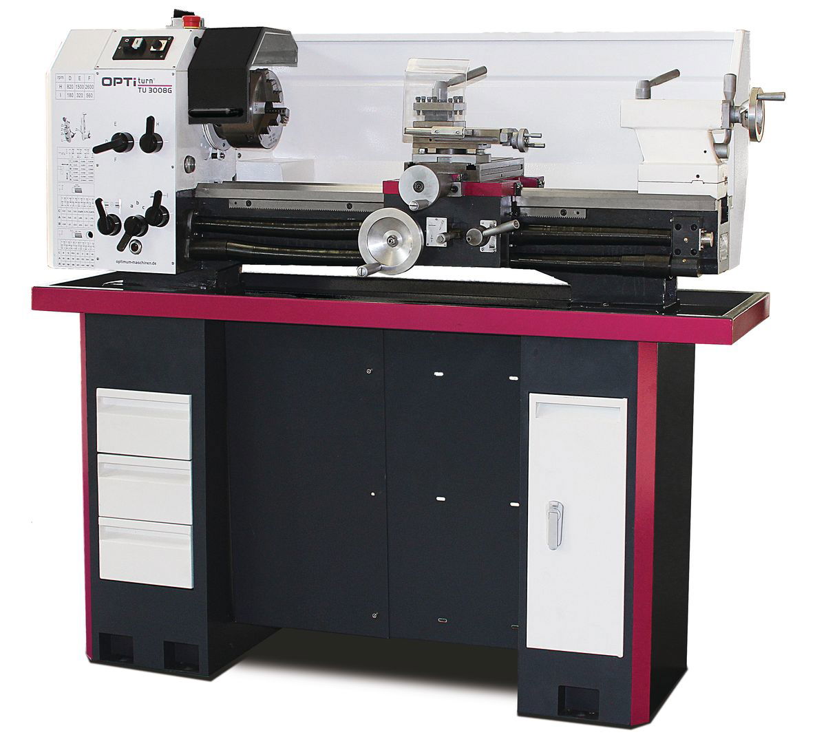 OPTIMUM Esztergagép OPTI TU 3008 G (D300x800mm. 165-2400 f/p, 1,5kW/230V) termék fő termékképe