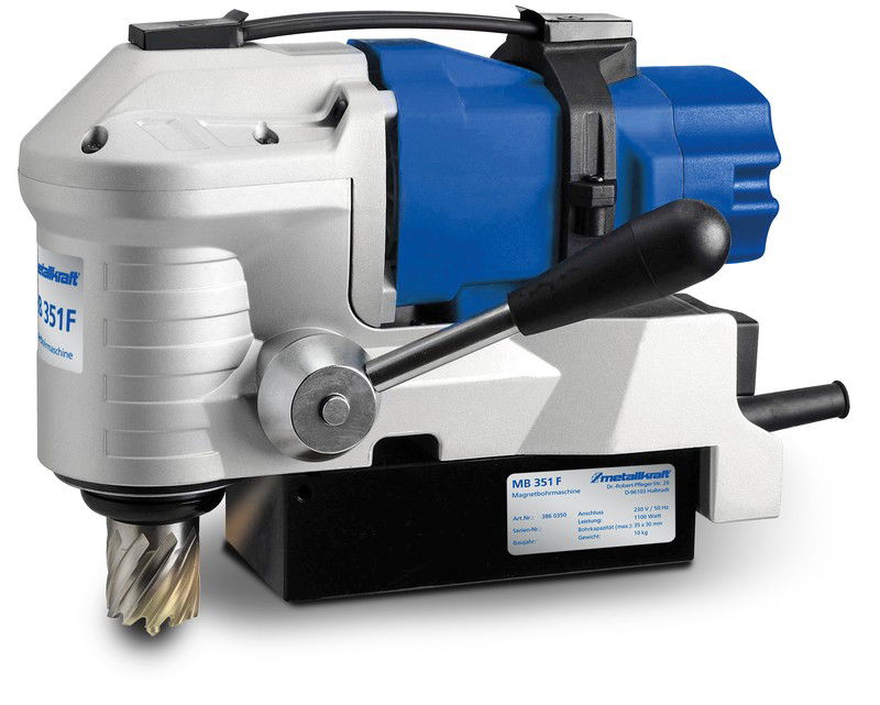 Metallkraft Mágnestalpas fúrógép MB351 F  35mm/15kN/1100W (fekvő kivitel) termék fő termékképe