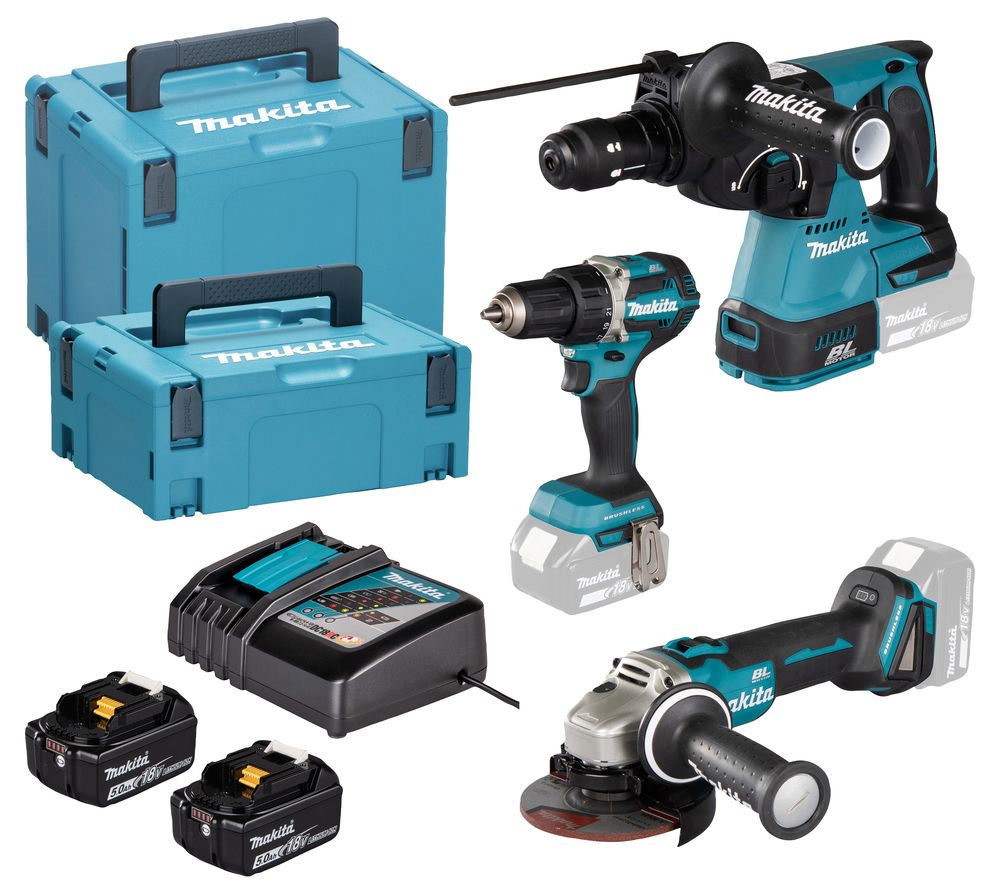Makita DLX3195JX1 akkumulátoros gépcsomag (2 x 5.0 Ah Li-ion akkuval + 2 x MAKPAC koffer) termék fő termékképe