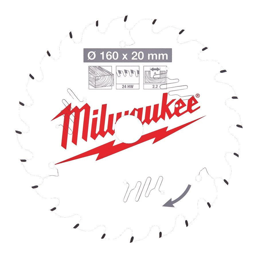 Milwaukee CSB P W körfűrészlap 160/20/24ATB termék fő termékképe
