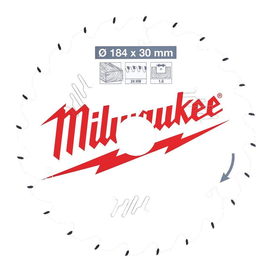Milwaukee CSB P W körfűrészlap 184/30/24ATB termék fő termékképe