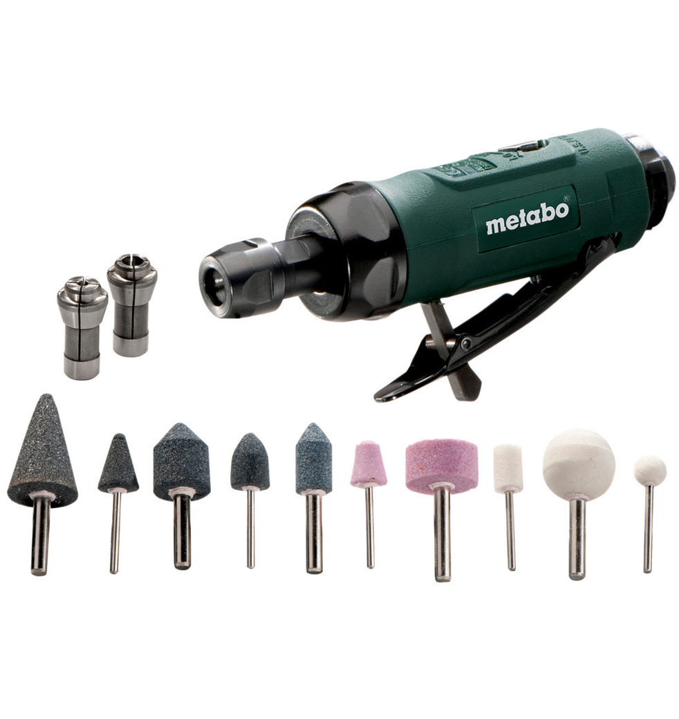 METABO DG 25 SET sűrített levegős egyenescsiszoló (műanyag hordtáskában) + tartozékkészlet termék fő termékképe