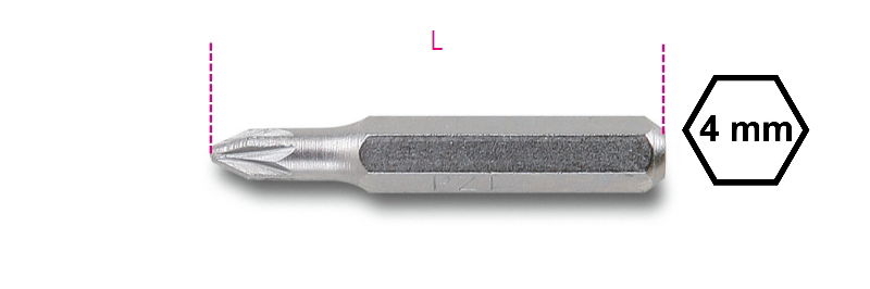 Beta 1256PZ 000 4 mm betét Pozidriv® - Supradriv® illesztésű csavarokhoz termék fő termékképe