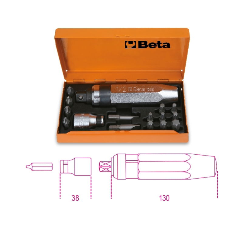 Beta 1295/C14 Ütvecsavarhúzó készlet 14 betéttel és betéttartóval termék fő termékképe