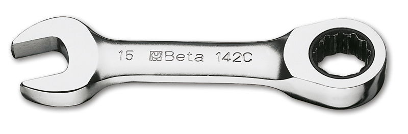 Beta 142C Egyenes, rövid csillag-villáskulcs racsnival 16x16 termék fő termékképe
