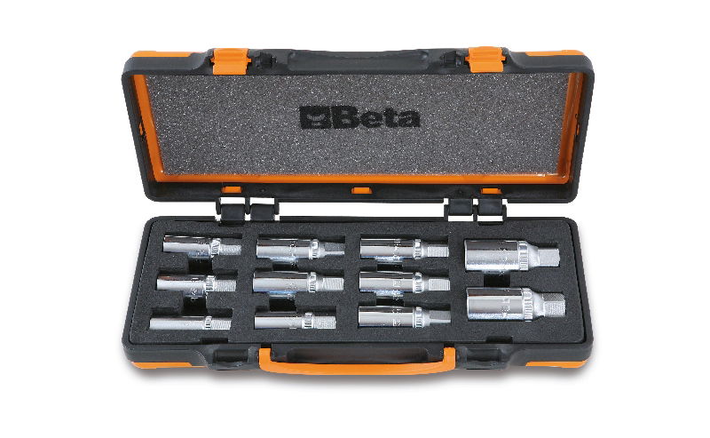 Beta 1433/C11 11 darabos tőcsavarkihajtó készlet, 1/2" lágy hőformált tálcában, fémdobozban termék fő termékképe