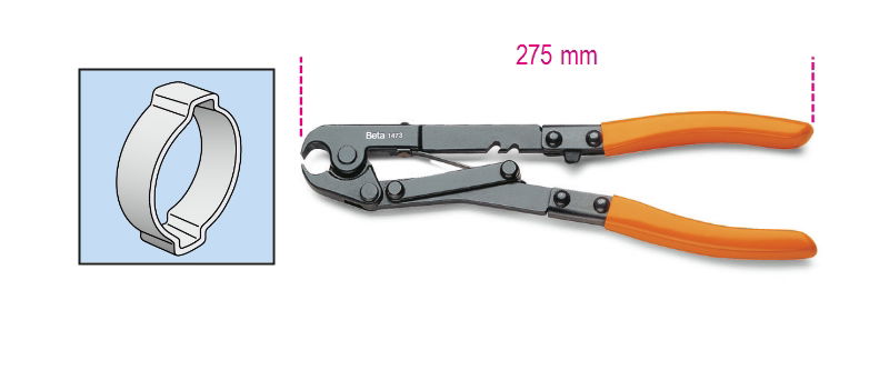 Beta 1473 275 OETIKER® bilincsfogó barnított, PVC-bevonatú szárral termék fő termékképe
