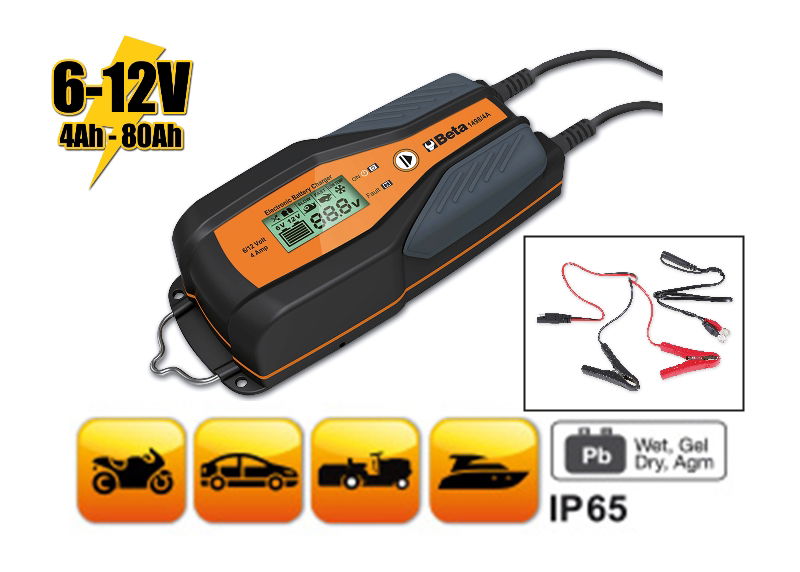 Beta 1498/4A 6-12 V autó-motor elektronikus akkumulátortöltő termék fő termékképe