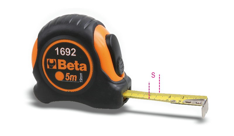Beta 1692/3 Mérőszalag, ütésálló bimateriál ABS-ház, acélszalag, pontossági osztály: II termék fő termékképe