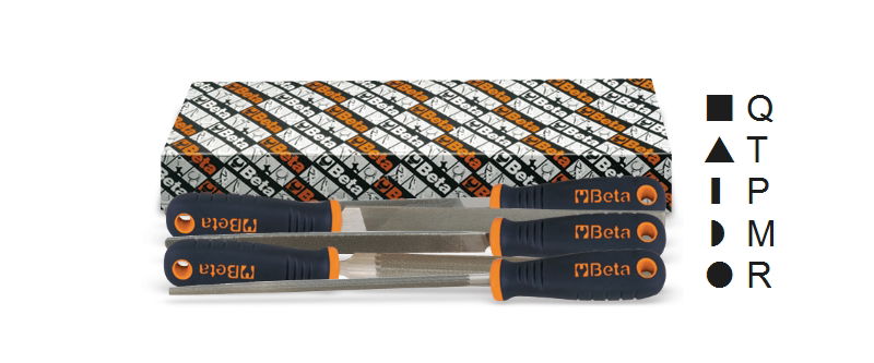 Beta 1719BMX8/S5 5 darabos simító reszelő készlet markolattal termék fő termékképe