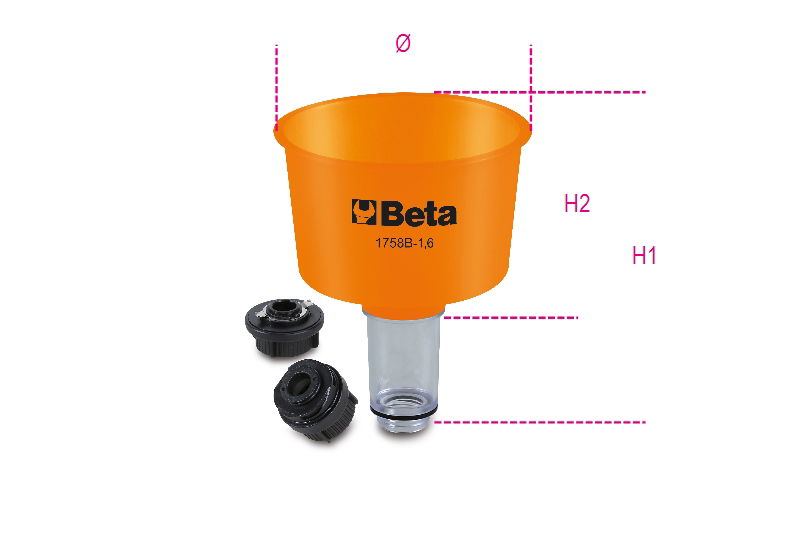 Beta 1758B-1,6 Visszafolyásgátló tölcsér, 1600 ml, gyorscsatlakozóval termék fő termékképe