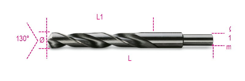 Beta 412A 17,50 Rövid nagyméretű csigafúró 13 mm-es hengeres szárral, HSS, köszörült, barnított termék fő termékképe
