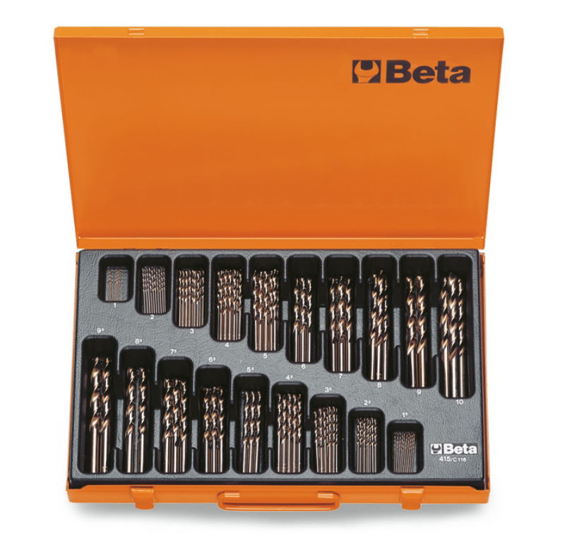 Beta 415/C116 rövid csigafúró szerszám készlet kofferban termék fő termékképe