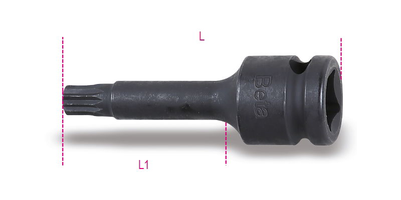 Beta 720XZN M18 Gépi dugókulcsok XZN® fejű csavarokhoz, 1/2"-os négyszögletes csatlakozó, foszfátozott termék fő termékképe