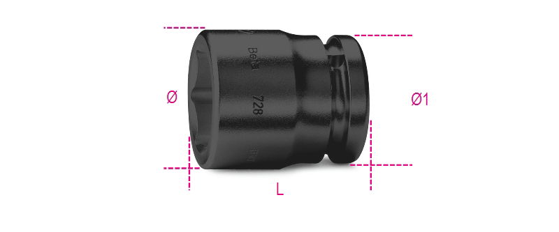 BETA 728AS/ 1 3/4" GÉPI DUGÓKULCS, FOSZFÁTOZOTT, COLOS KIVITEL termék fő termékképe