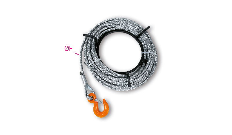 Robur 8148F Galvanizált acélsodrony kötél keresztdarabon nagyszilárdságú horoggal termék fő termékképe