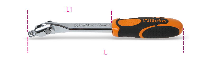 Beta 900/35A 1/4"-os csuklós hajtószár, krómozott termék fő termékképe