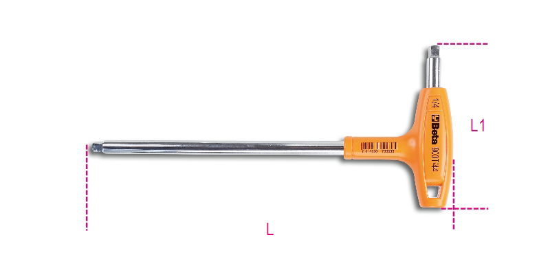 Beta 900T/44 Hajlított 1/4" hajtószár krómozott működtető markolattal termék fő termékképe