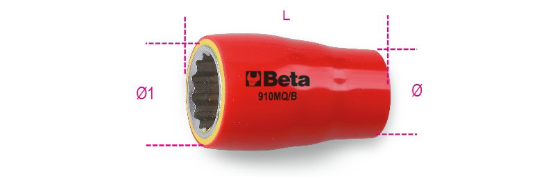 BETA 910MQ-B/6 3/8" TIZENKÉTSZÖGŰ DUGÓKULCS, SZIGETELT 17 MM termék fő termékképe