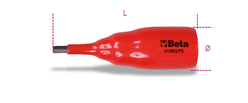 BETA 910MQ/PE10 3/8" IMBUSZ DUGÓKULCS, SZIGETELT 10 MM termék fő termékképe