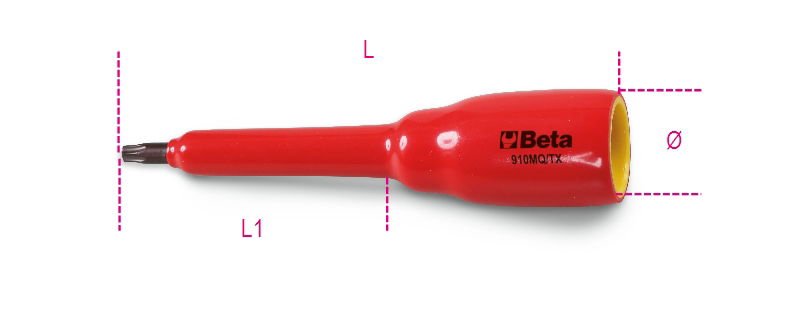 BETA 910MQ-TX/25 3/8" DUGÓKULCS TORX® CSAVAROKHOZ, SZIGETELT, T25 termék fő termékképe