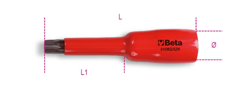 BETA 910MQ-XZN/8 3/8" DUGÓKULCS XZN® CSAVAROKHOZ, SZIGETELT, M8 termék fő termékképe
