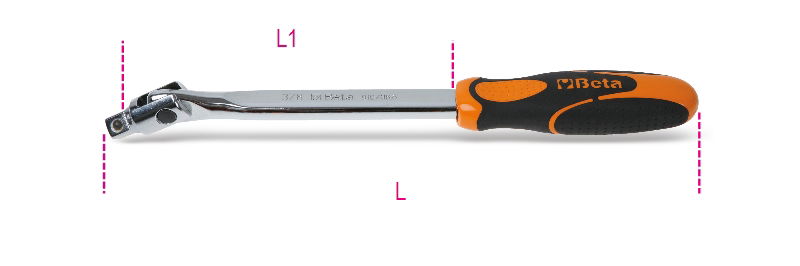 Beta 910/36A 3/8”-os csuklós hajtószár, krómozott termék fő termékképe