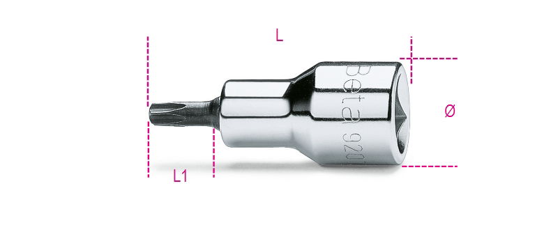 Beta 920TX 20 1/2"-osTorx® imbusz-dugókulcs, krómozott, barnított hegy termék fő termékképe