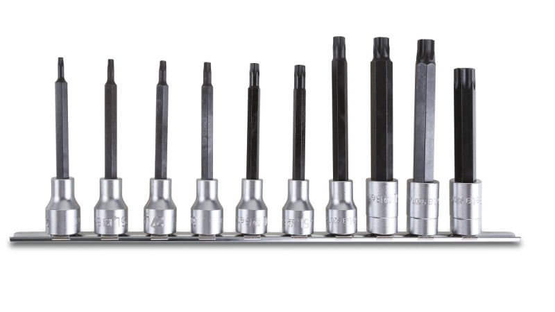 Beta 920TX-L/SB10 10 darabból álló hosszú hatszögű külső dugókulcs készlet (920TX/L cikk.) Torx® csavarokhoz tartóban termék fő termékképe