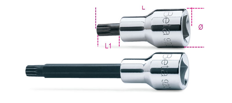 Beta 920XZN 5 1/2”-os XZN®-profilú imbusz-dugókulcs, krómozott, barnított fej termék fő termékképe