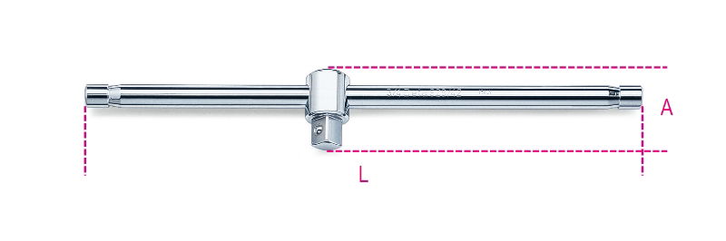 Beta 928/42 3/4”-os csúszkás T-hajtószár, krómozott termék fő termékképe